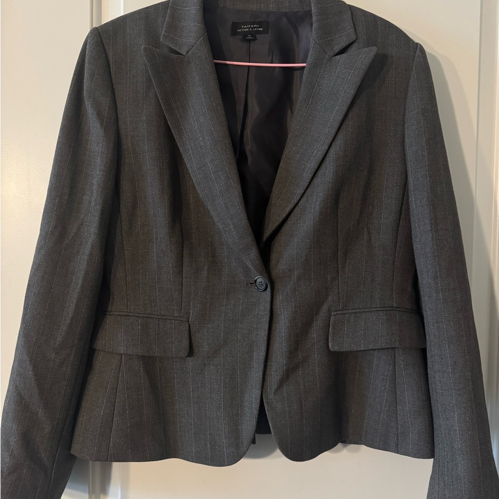 T Tahari Charcoal Blazer for Women